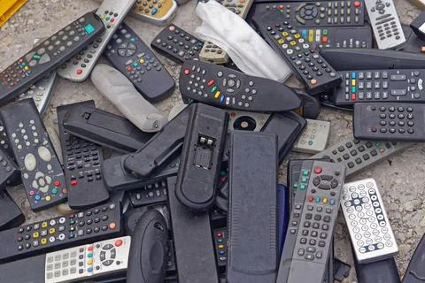 Many remote controls Stock Photos