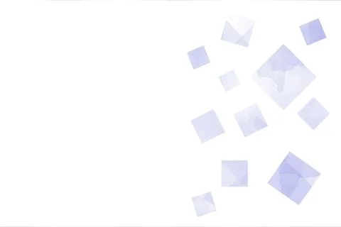 Many rhombuses of different sizes painted with paints, watercolor texture. Wh Stock Illustration