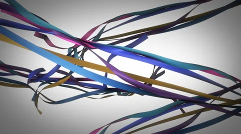 Many ribbons in air Video stock 44631863