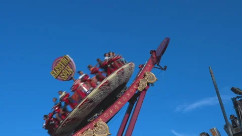 Many rides work at Luna Park in Cony Island at Brooklyn in New York City Stock Footage 248015422