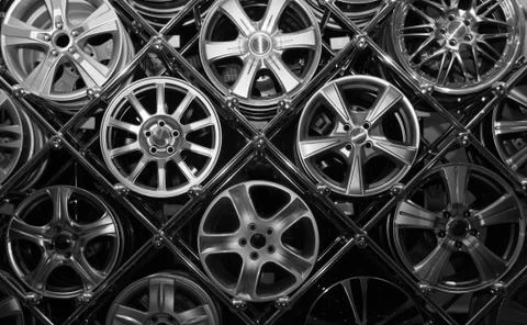 Many rims Stock Photos