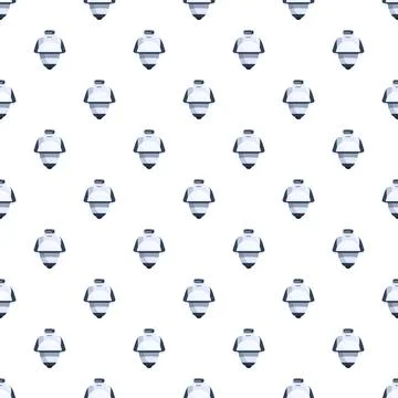 Many robots forming seamless technology vector pattern イラスト素材