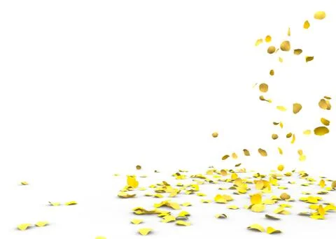 Many rose petals fall on the floor Stock Illustration