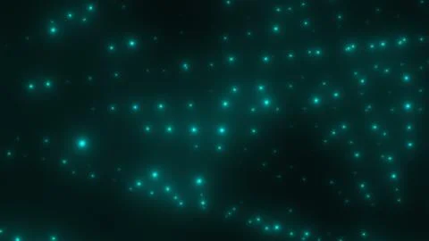 Many rows of abstract floodlights are in the space with fog, 3d render computer Stock Illustration