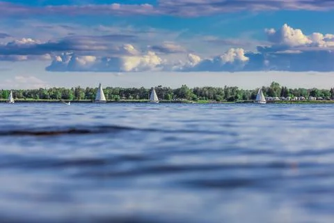 Many sailing ships Stock Photos