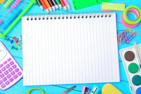 Many school objects Stock Photos