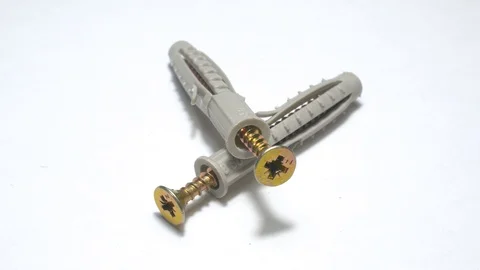 Many self tapping screws rotate motion background. Stock Footage 109036744