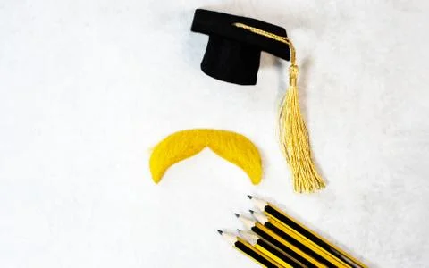 Many sharpened pencils top view Stock Photos