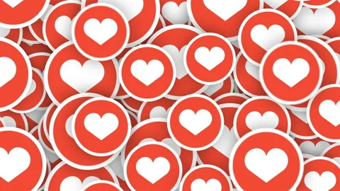 Like Many sign - 2D Transition animation background. Stock Footage 232618547