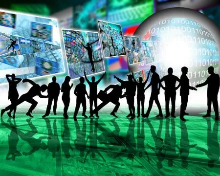 Many silhouettes イラスト素材