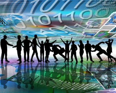 Many silhouettes イラスト素材