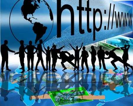 Many silhouettes Illustrazione stock