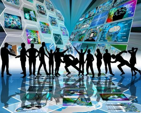 Many silhouettes イラスト素材