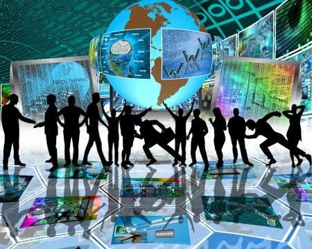 Many silhouettes イラスト素材