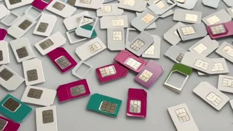 Many sim cards for mobile phone. Stock Footage 291897435