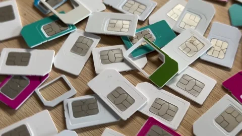 Many sim cards for mobile phone. Stock Footage 291897439