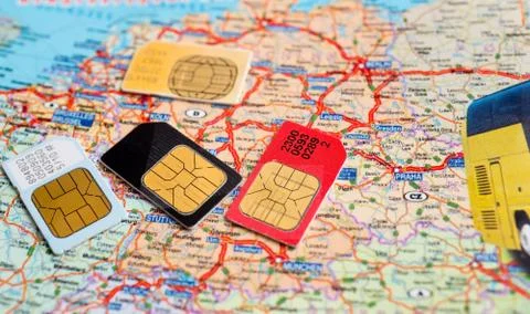 Many sim cards Stock-Fotos