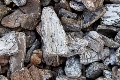 Many size of rock composite to be the background Stock Photos