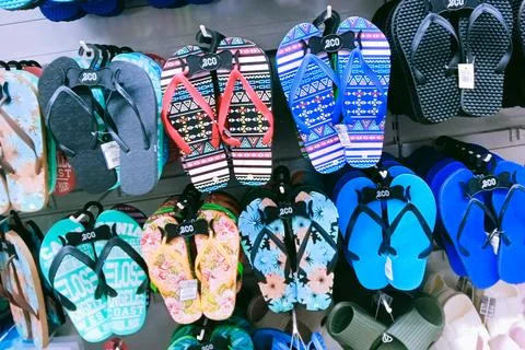 Many slippers Stock Photos