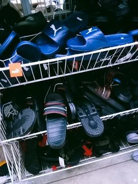 Many slippers Stock Photos