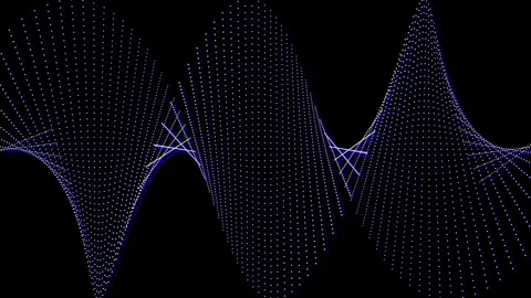 Many small dots rotating in black background. in helix formation Stock Footage 260891106