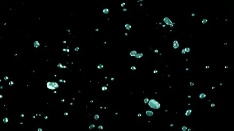 Many Small Green Bubbles Floating Underwater Video stock 339301546