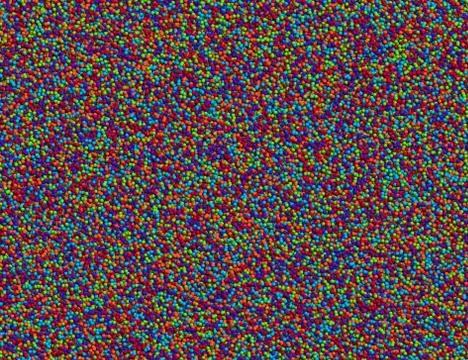 Many small multicolored atom backgrounds. scientific pattern Illustrazione stock