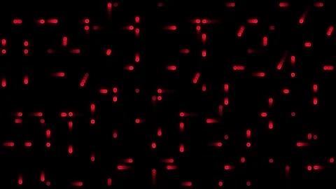 Many small red balls or circles moving in black background with delay effect Stock Footage 281456363