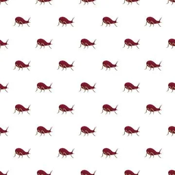 Many small red bugs forming seamless pattern background イラスト素材