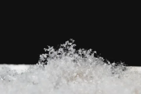 Many snow crystals Stock Photos