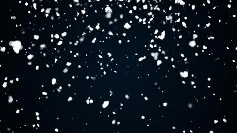 Many snowflakes randomly slow falling in the air. Computer generated 3d Stock-Illustration