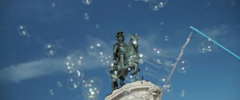 Many soap bubbles are flying in the air Stock Footage 151354623