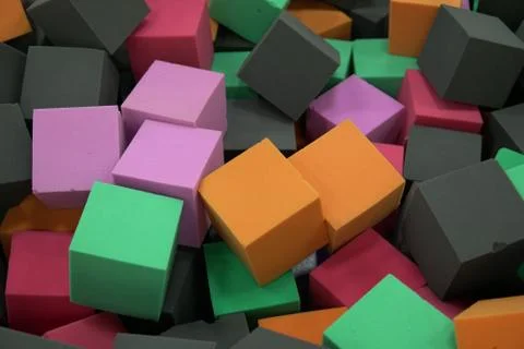 Many soft square cubes texture background Stock Illustration
