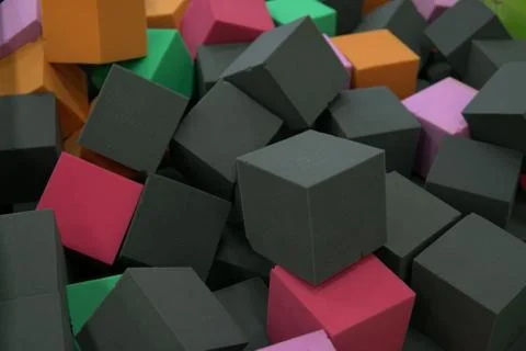 Many soft square cubes texture background 스톡 사진