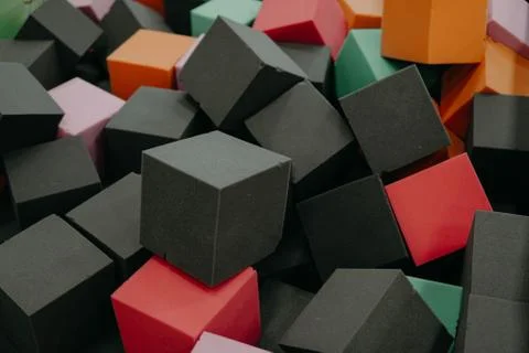 Many soft square cubes texture background texture 스톡 사진