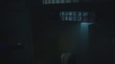 Many Soldiers with a flashlight searching the stairwell after nuclear disaste Stock Footage 259763053