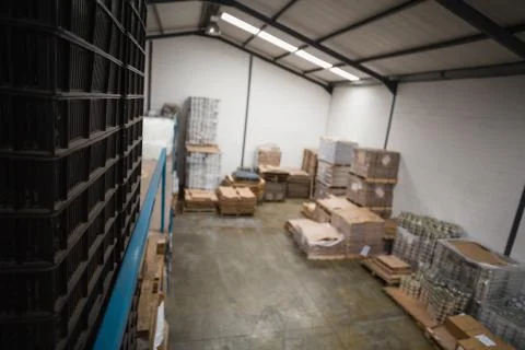 Many stack of cardboard boxes Stock Photos