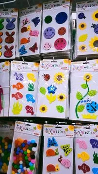 Many stickers in various forms Stock Photos