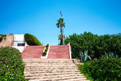 Many stone steps lead up Stock Photos