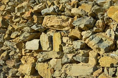 Many stones of different sizes Stock Photos