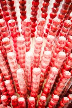 Many sugar-coated haws string Stock Photos