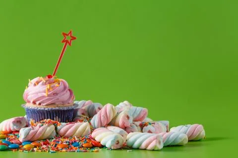 Many sweets with copytext Stock Photos