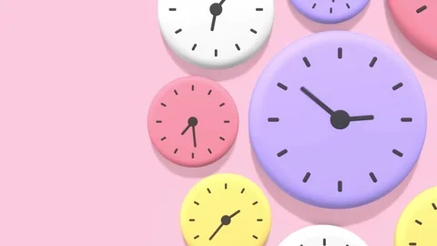 Many time lapse clock zoom out with copy space animation. 動画素材 276757918