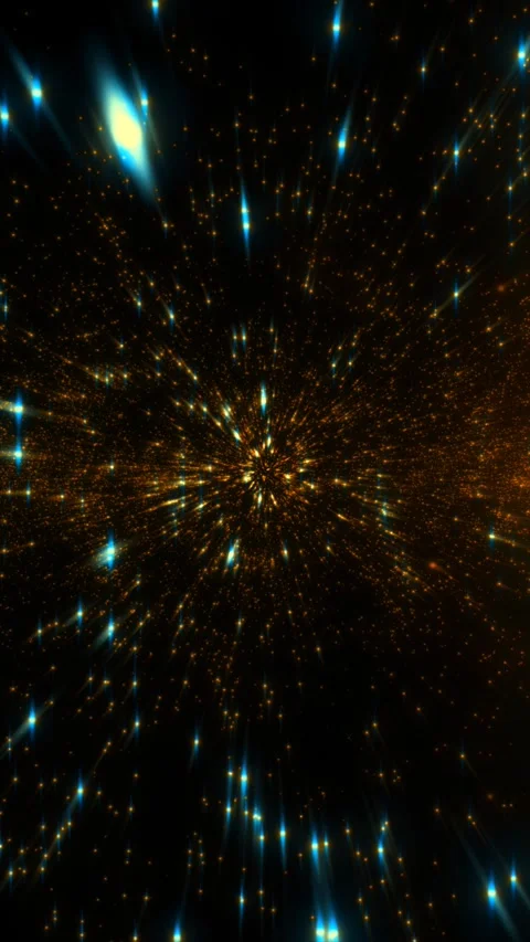 Many tiny light bursts shine brightly against a dark background Stock Footage 322810689