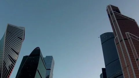 Many towers at sunset Stock Footage 72542963