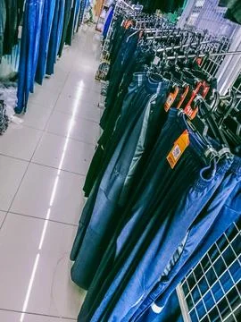 Many track pants Stock Photos