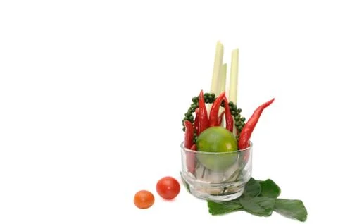 Many type of thai hearbs, tom-yum-kung Foto stock