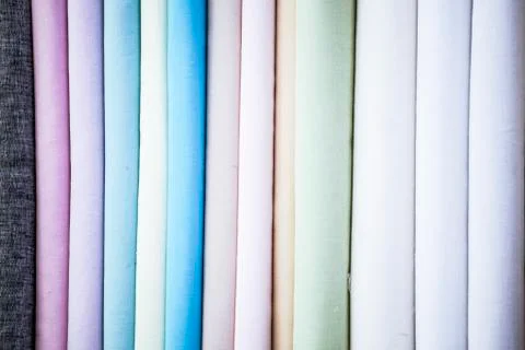 Many types of fine cloth Stock Photos
