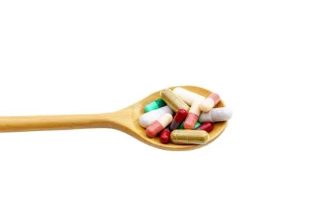 Many types of medications Stock Photos