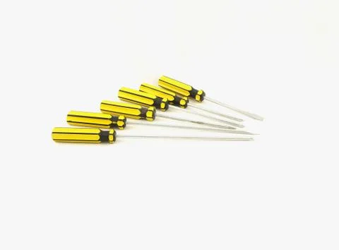 Many types of screwdrivers Stock Photos